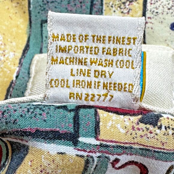 Vintage AVI Collection Kahala Hawaiian Shirt Large Yellow Baja Mexico Tacos Beer - Picture 15 of 15